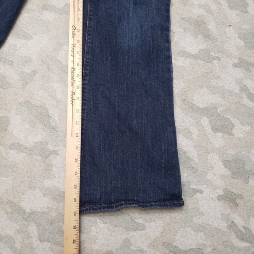 Levi s 515 Jeans Womens 14 Blue Bootcut Denim Dark Wash - Picture 9 of 12